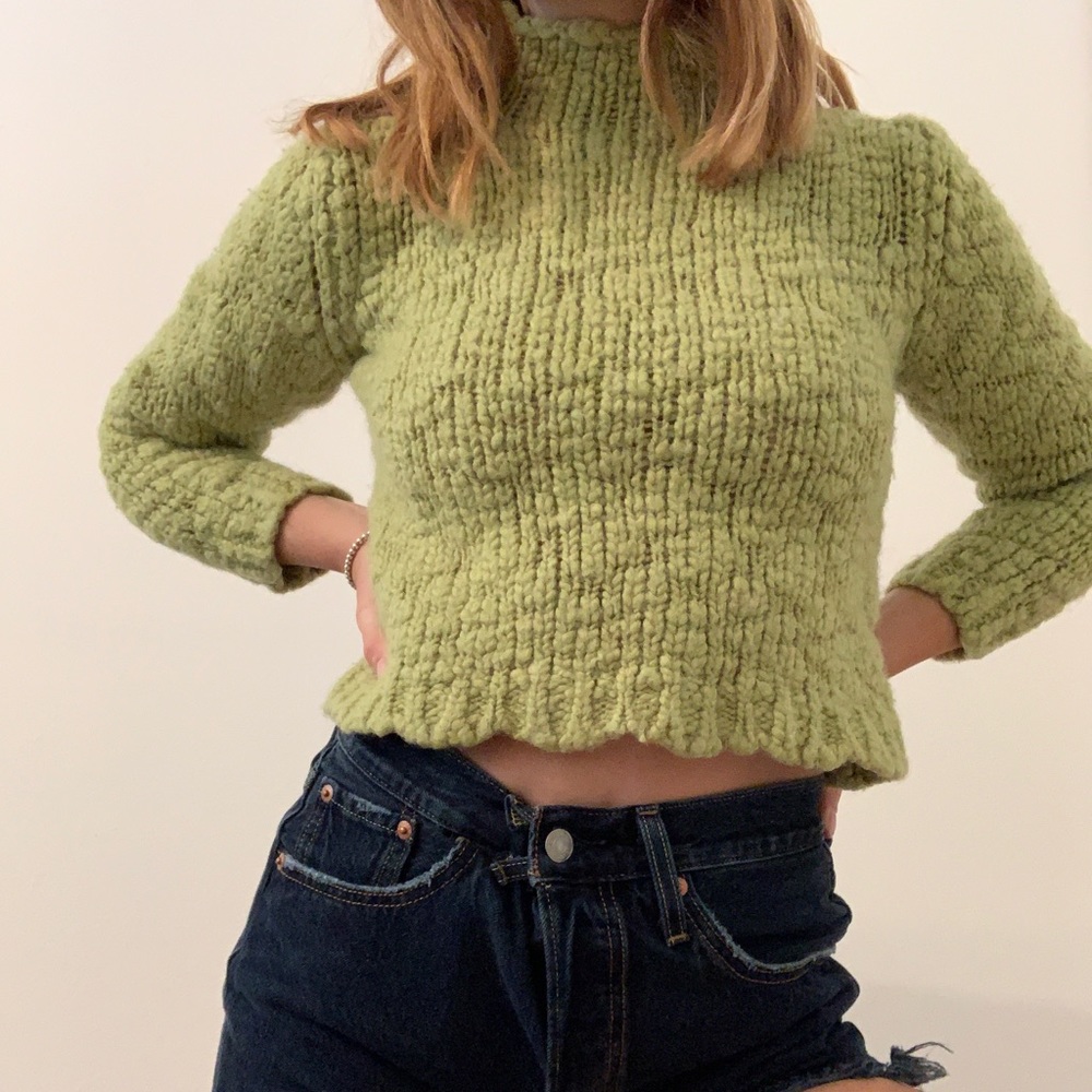 Like Green Turtle neck